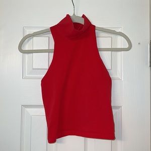 CLOSET SALE — Express One Eleven Red Turtleneck Sleeveless Top Size XS